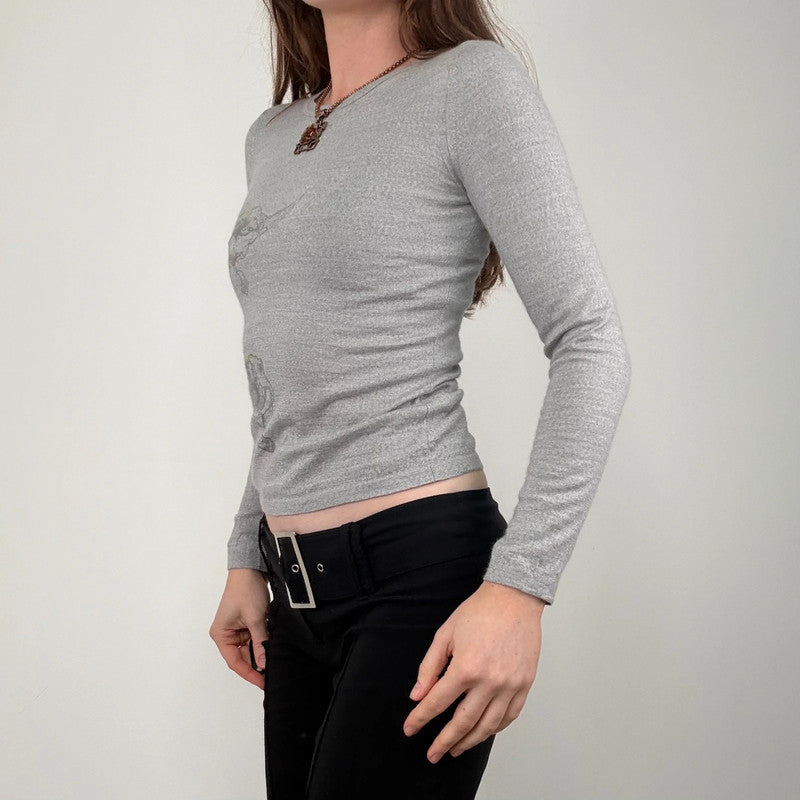 grey wool knit cashmere t-shirt