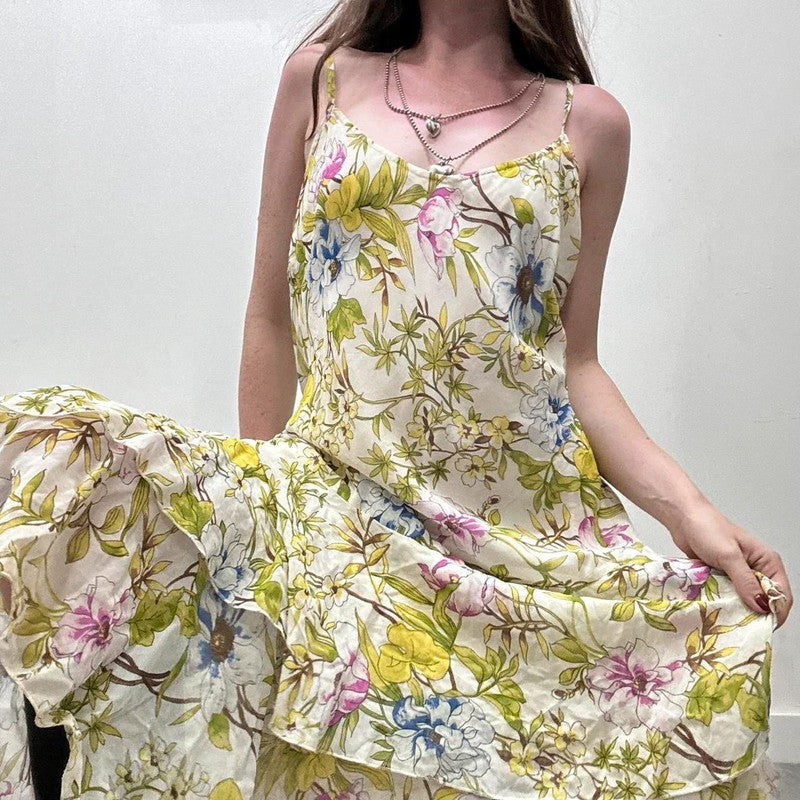 ruffle floral summer dress