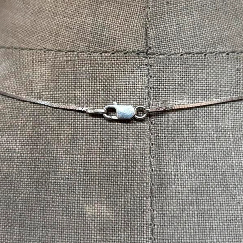 Genuine silver bubble heart necklace