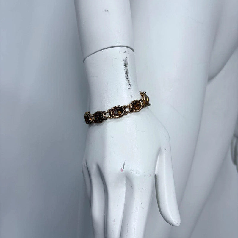 chunky gemstone baroque bracelet