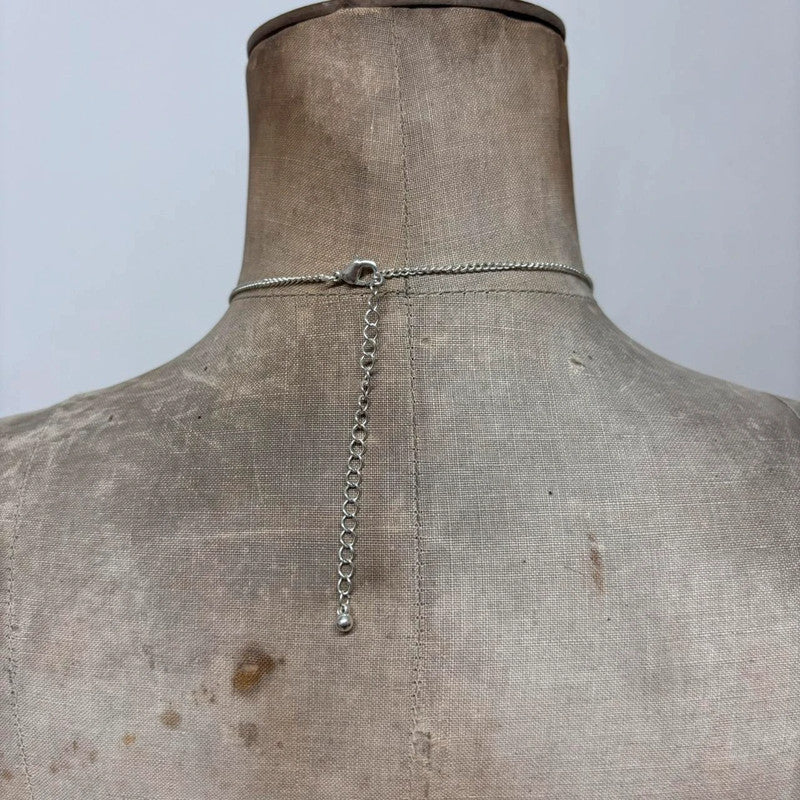 charm necklace silver hanging beads