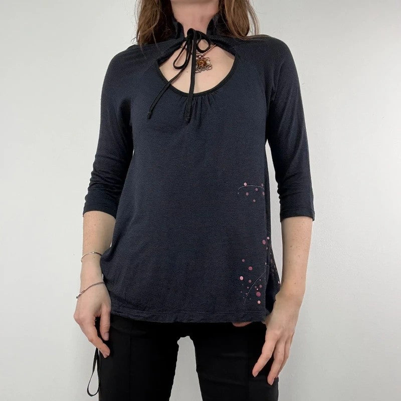 pinstripe draped floaty Cop Copine summer blouse