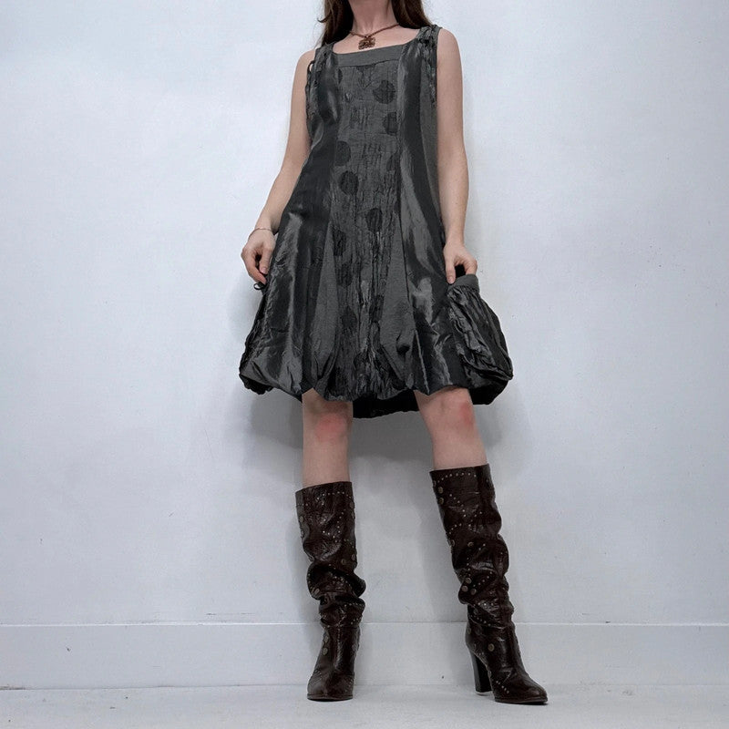 polkadot puff bubble dress