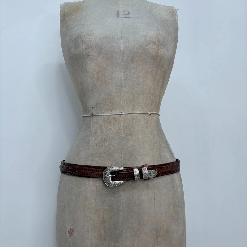 brown western wrap belt