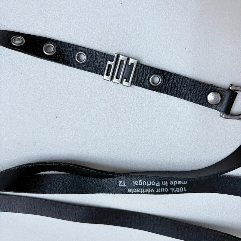 black wrap long Cop Copine belt