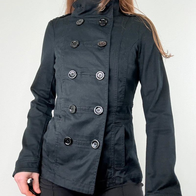 black asymmetric military jacket