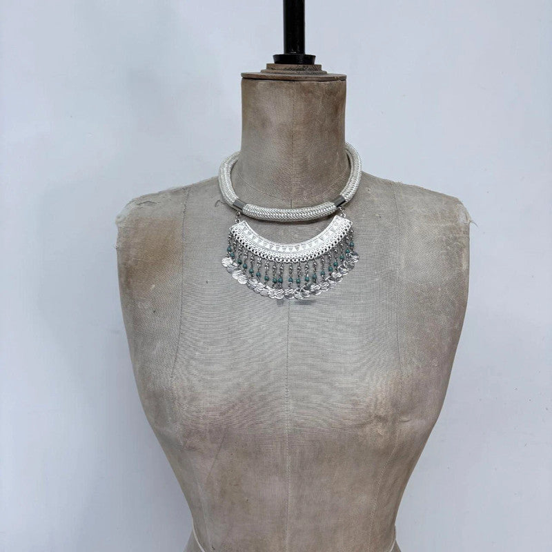 boho hanging charm necklace
