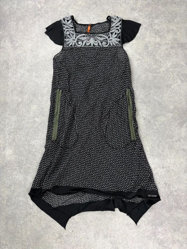 black polkadot Cop Copine midi dress