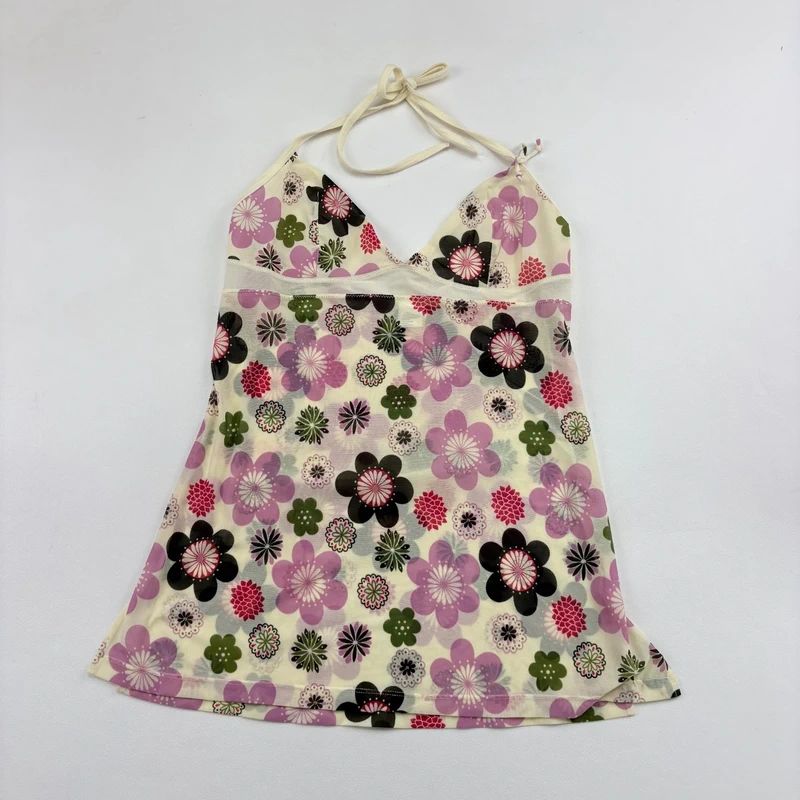 tezenis Flower print Mesh Halter Vest