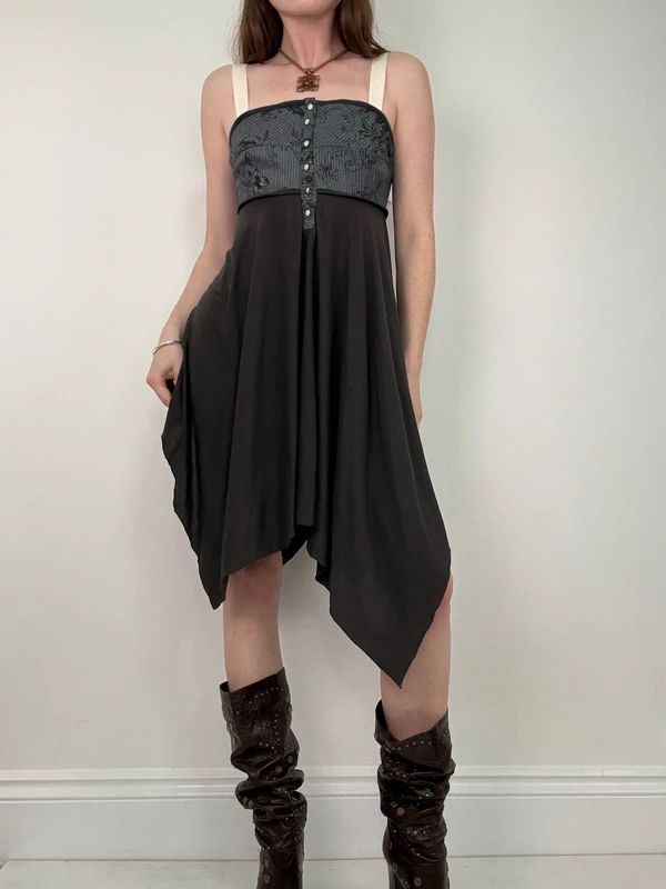 Cop Copine pleated flared grunge dress
