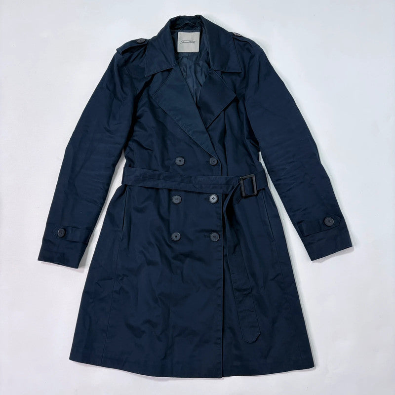 navy American vintage trench coat