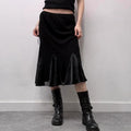 black fairy grunge midi skirt