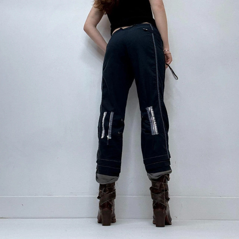 low-rise corset cropped pants