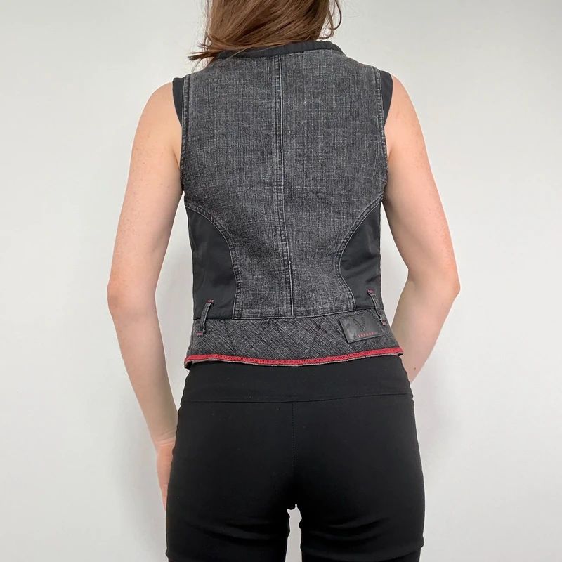 distressed structured utility vest