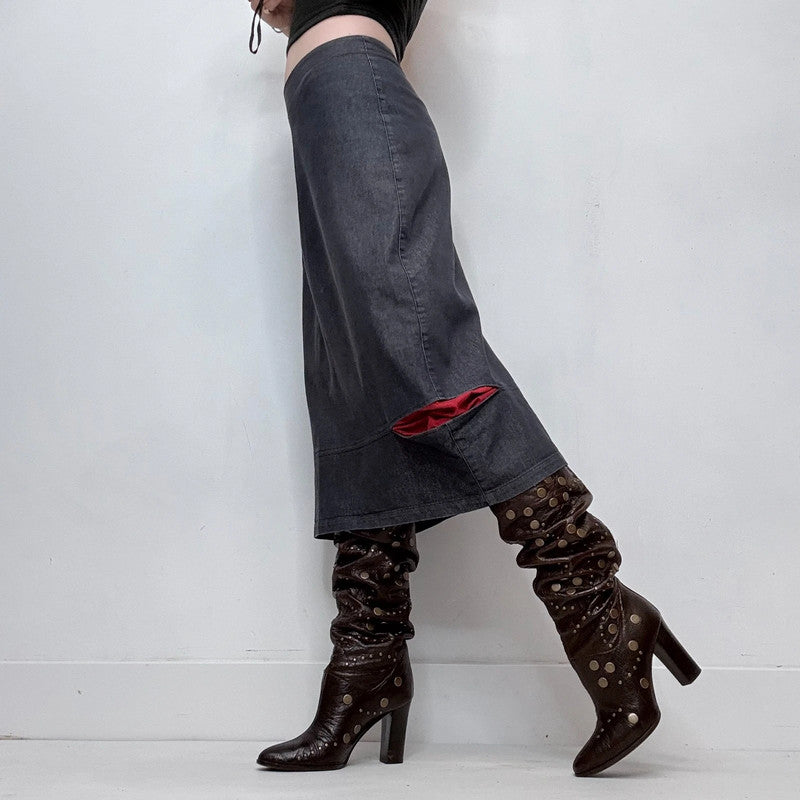 denim Cop Copine structured barrel skirt