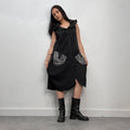 pinstripe structured cargo dress