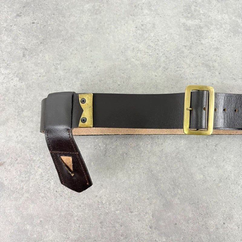 Brown leather wrap layered belt