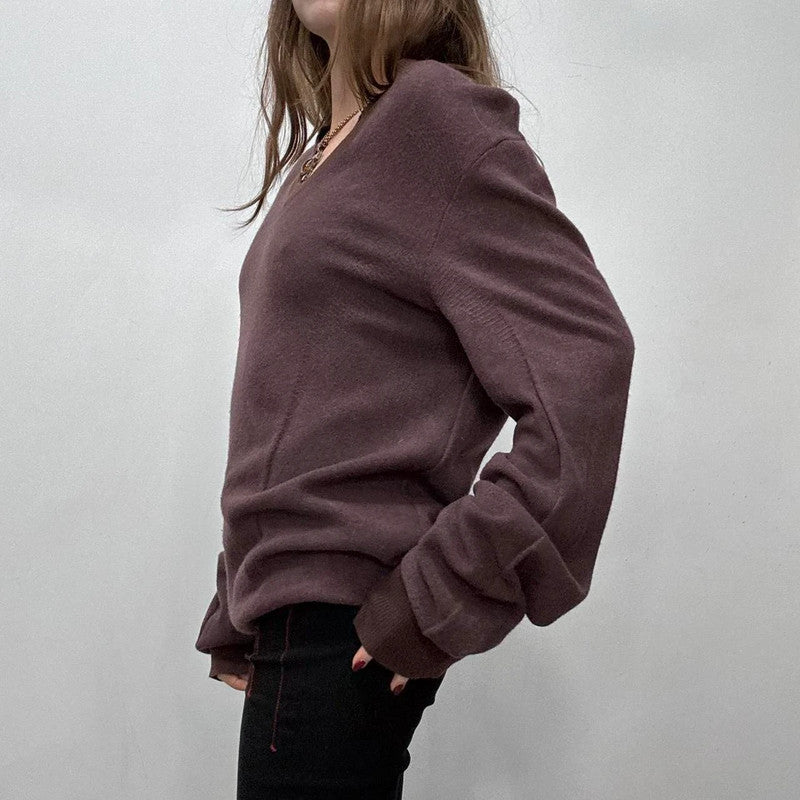 slouchy wool burgandy jumper