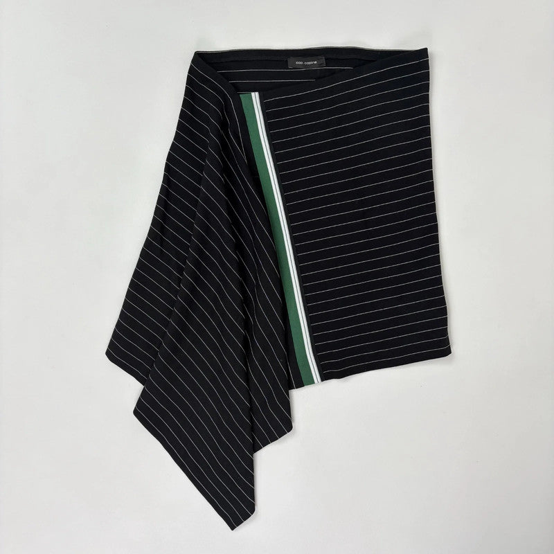 Cop Copine asymmetric black pinstripe skirt