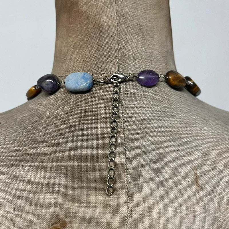 Chunky crystal gemstone necklace