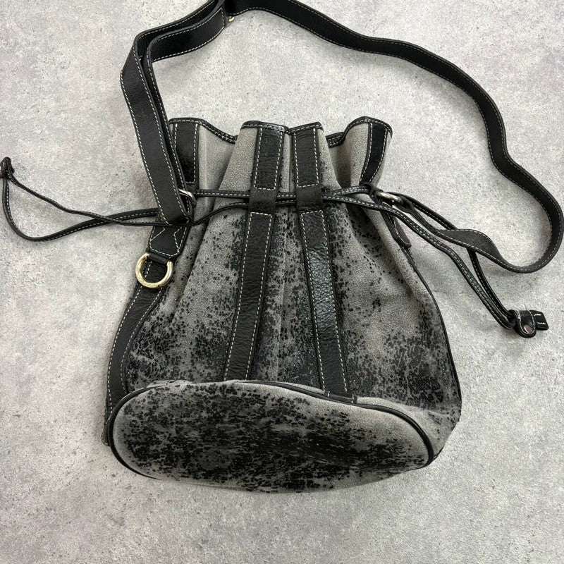 Vintage Lancel distressed leather Bucket bag