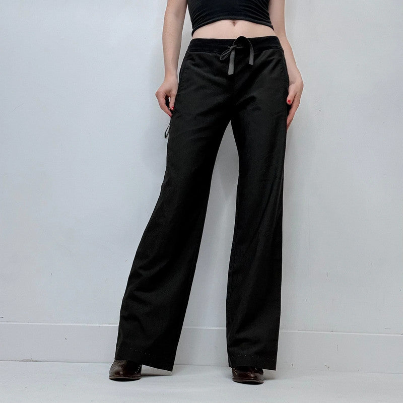 Cop Copine dark grey drawstring low rise trousers