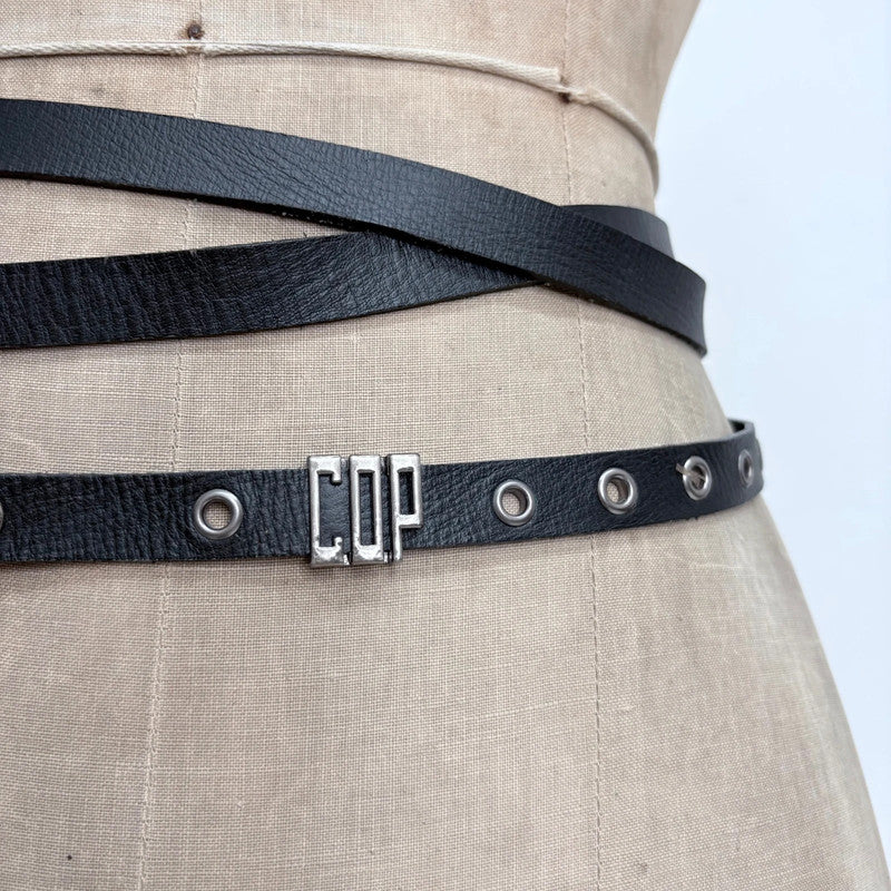 black wrap long Cop Copine belt