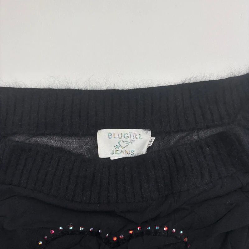 Blumarine Mesh Mohair Slouchy Top