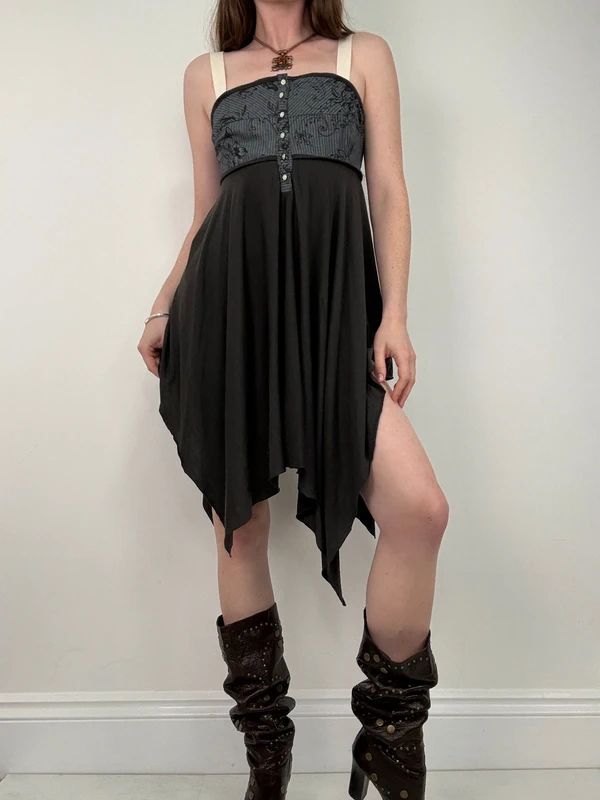 Cop Copine pleated flared grunge dress
