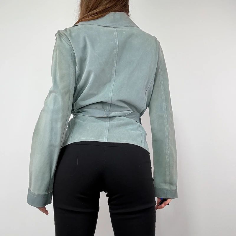 Pale Blue Suede Armani Jacket