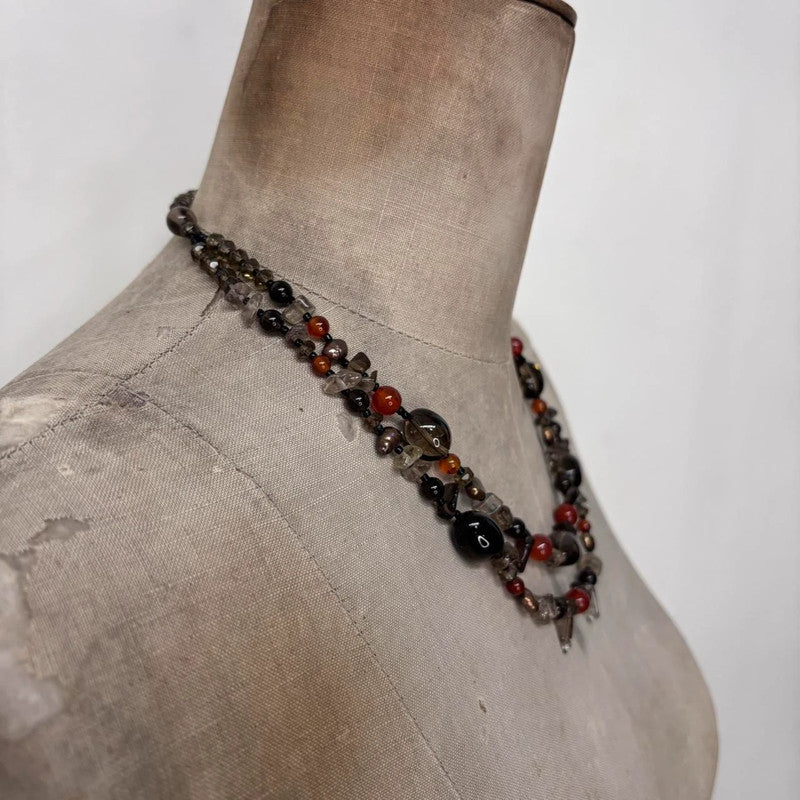 chunky crystal stone necklace