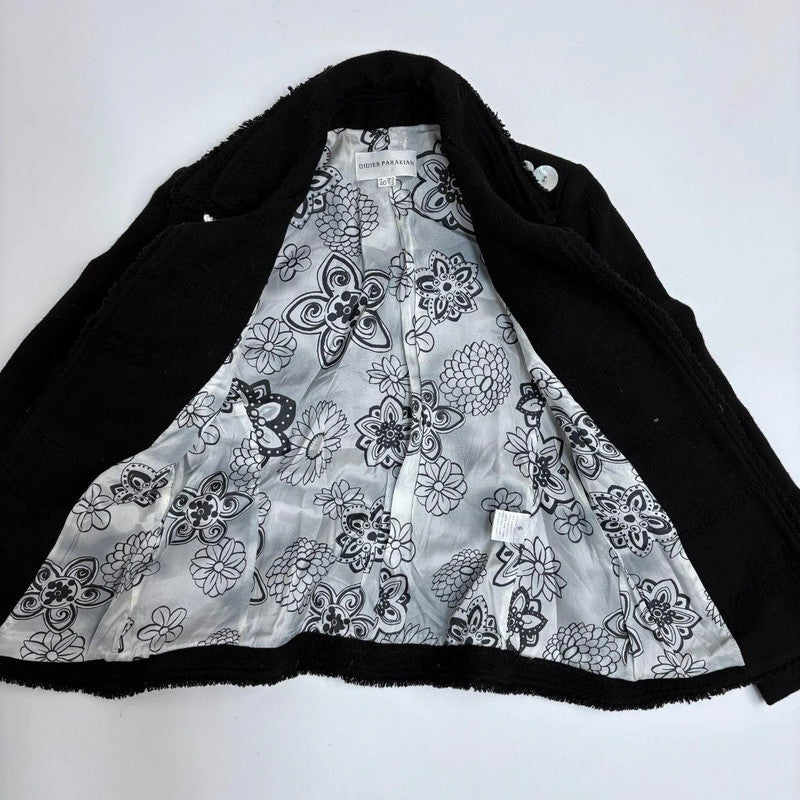 black mother of pearl button jacket