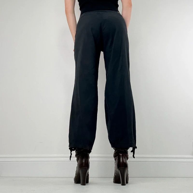 low rise wide leg capri pants