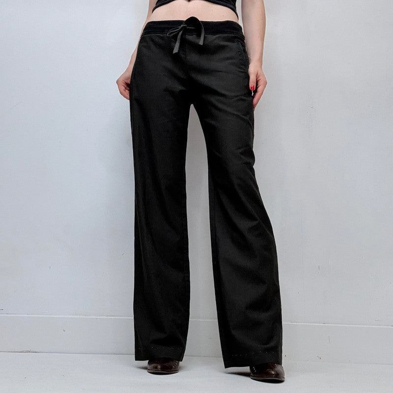 Cop Copine dark grey drawstring low rise trousers