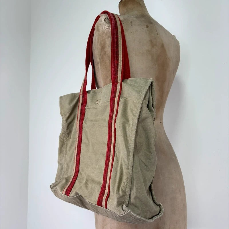 Khaki canvas utility bag