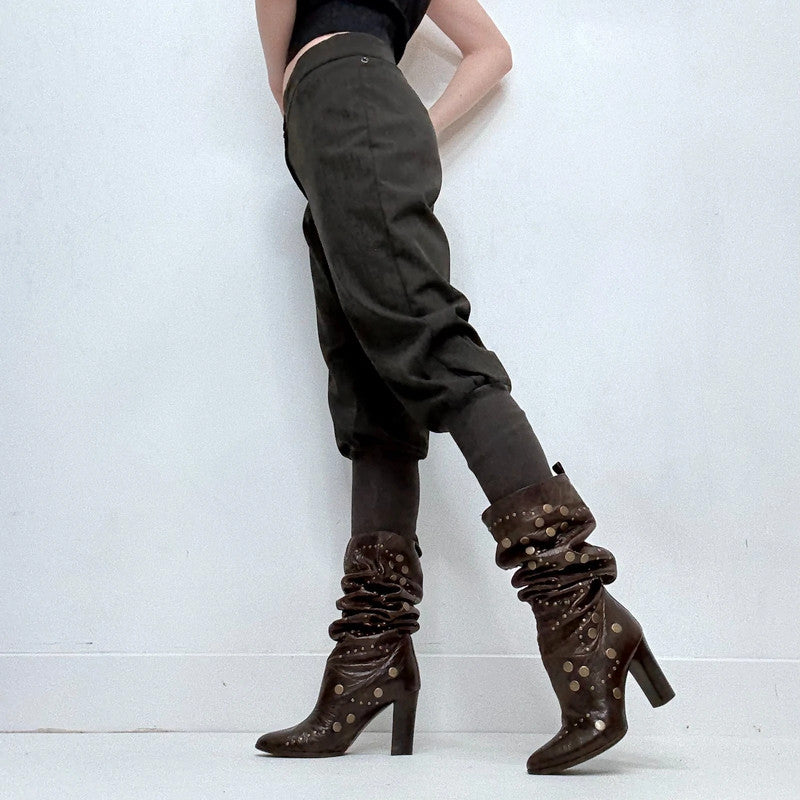 Cop Copine grey barrel leg archival pants