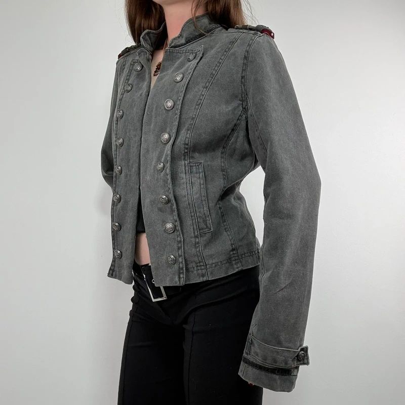 Khaki military napoleon military jacket