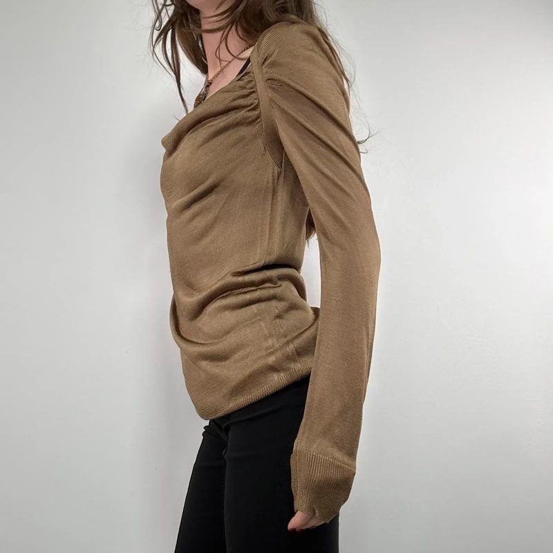 slouchy knit draped top