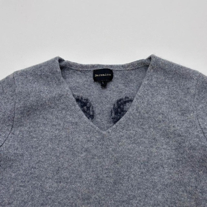 grey wool angel knit jumper