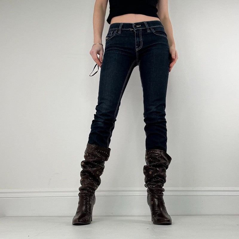 Dark wash denim diesel low rise jeans