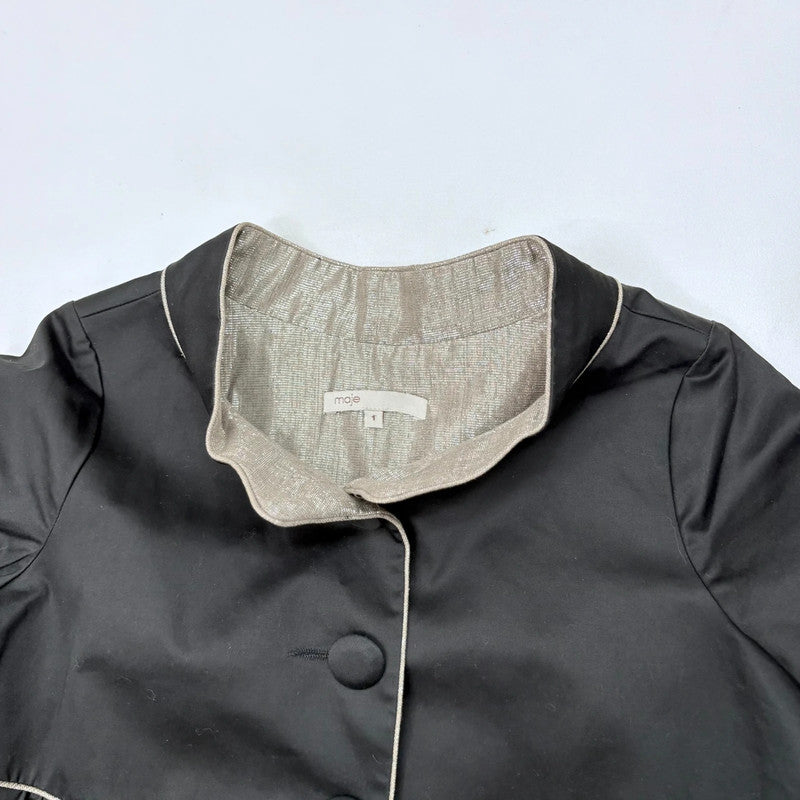 Black flared Maje peacoat