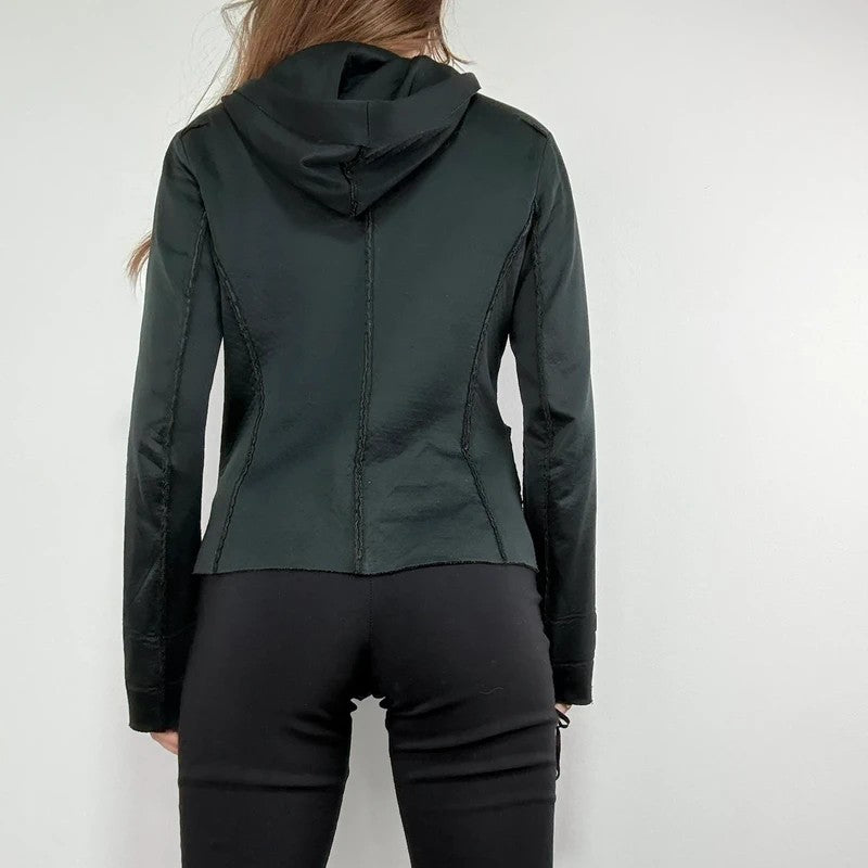 black Cop Copine archival Safety pin jacket hoodie