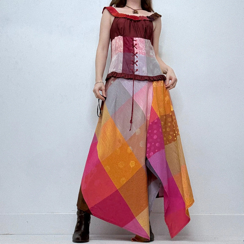 tartan corset lace dress