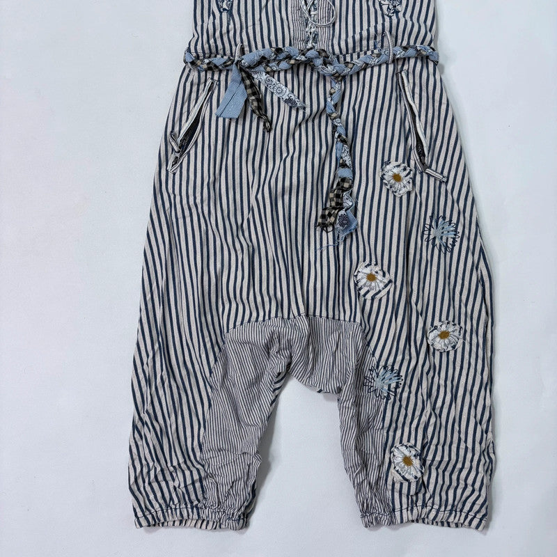 pinstripe batwing slouchy dungarees