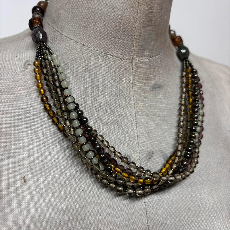 beaded layer summer necklace