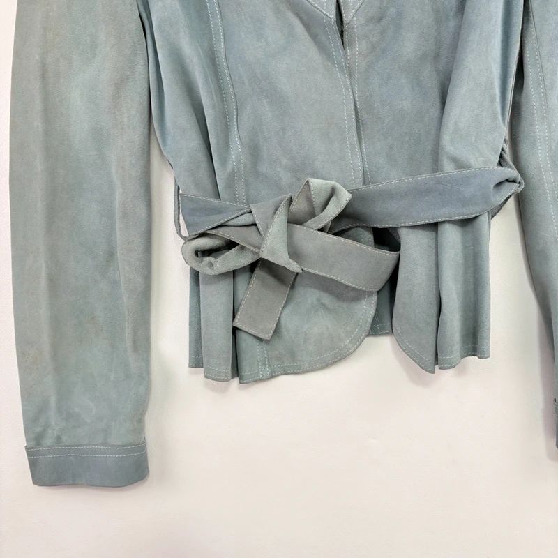 Pale Blue Suede Armani Jacket