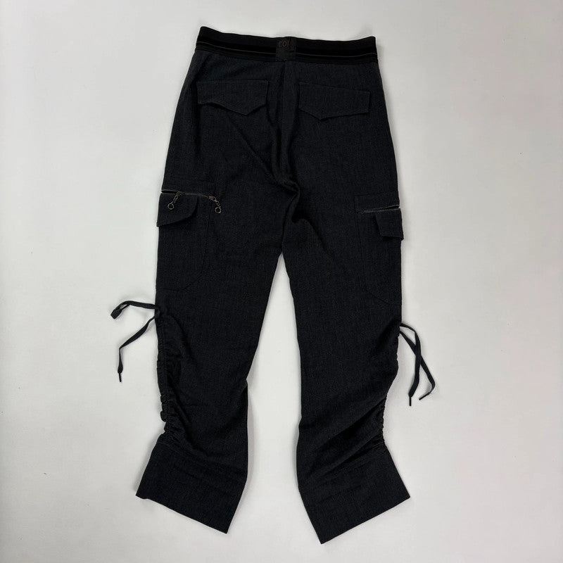 Cop Copine grey low rise gathered suit pants