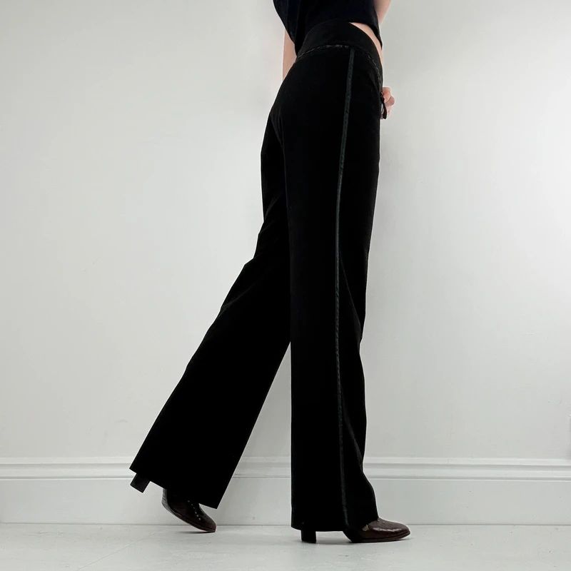 Black Cop Copine stretch waistband trouser