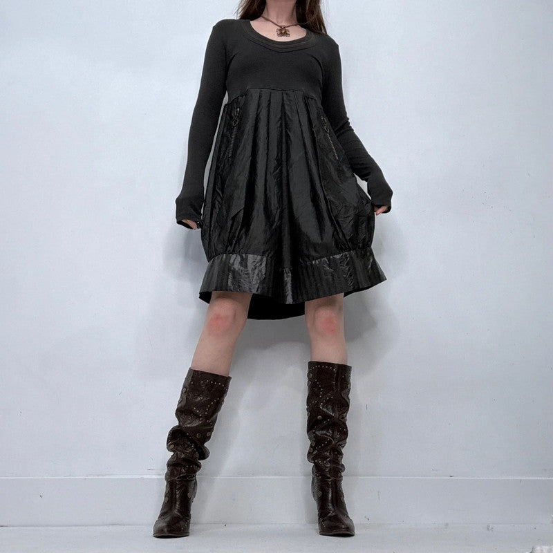 cop copine puff long sleeve dress