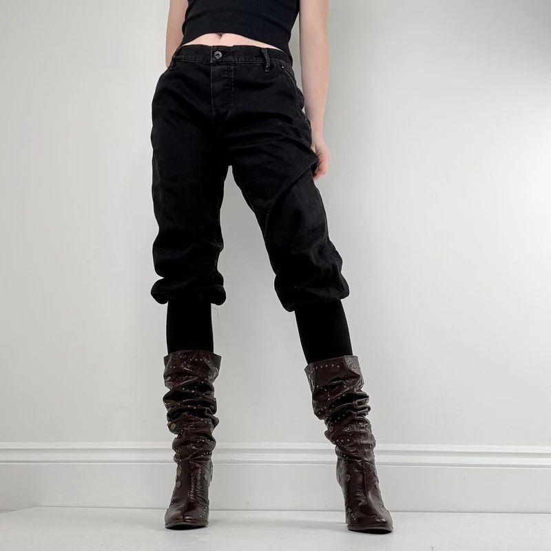 Diesel puff capri grunge rib trousers